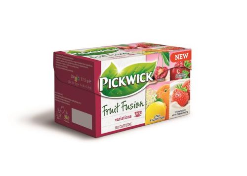 Gyümölcstea, 20x2 g, PICKWICK "Fruit Fusion Variációk Piros", eper-tejszín, citrus-bodza, mágikus meggy, áfonya-málna