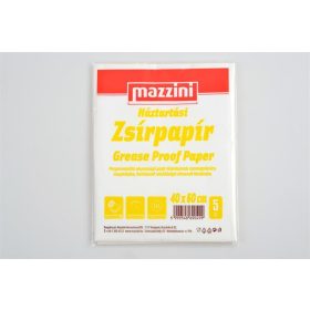 Háztartási zsírpapír, íves, 5 ív, 40x60 cm, MAZZINI