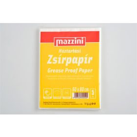 Háztartási zsírpapír, íves, 5 ív, 60x80 cm, MAZZINI