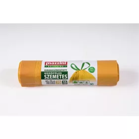   Szemeteszsák, újrahasznosított, húzófüles, 70 l, 15 db, 64x70 cm, MAZZINI