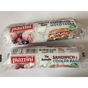   Hűtő- és uzsonnástasak, köthető füles, 2 l, MAZZINI, átlátszó