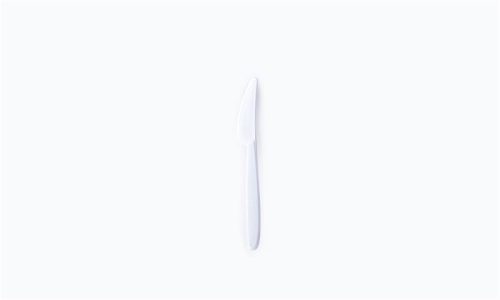 Kés, műanyag, többször használatos, 18,5 cm, 50 db "Venus", fehér