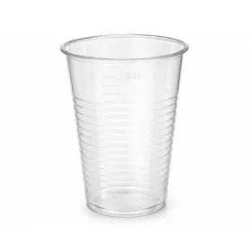 Műanyag pohár, 3 dl, 50 db, víztiszta