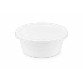   Műanyag gulyás tányér, tetőzhető, 500 ml, 50 db, fehér
