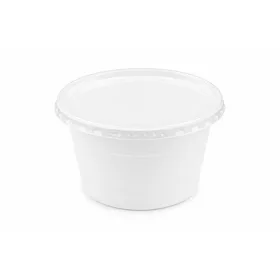   Műanyag gulyás tányér, tetőzhető, 750 ml, 50 db, fehér
