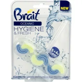   WC tisztító blokk, 2 fázisú, 3x45 g, "Brait Hygiene and fresh", óceán