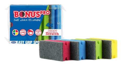 Mosogatószivacs, formázott, 4 db, BONUS