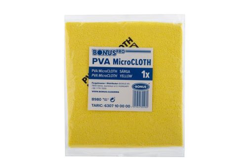 Törlőkendő, univerzális, 40x34 cm,BONUS "MicroCLOTH", sárga