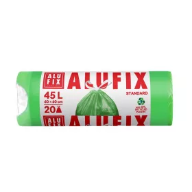   Szemeteszsák, zárószalagos, 45 l, 20 db, ALUFIX, "Prémium", zöld