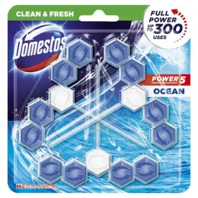   WC fertőtlenítő, 3 db-os, DOMESTOS "Power 5", óceán