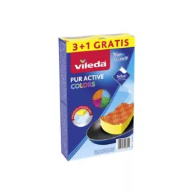   Mosogatószivacs, 3+1 db,  VILEDA "Pur Active Colors "