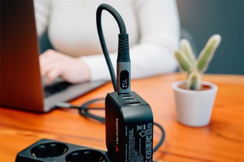 USB kábel, USB-C - USB-C, 1,2 m, 100W, teljesítménykijelzővel, VERBATIM