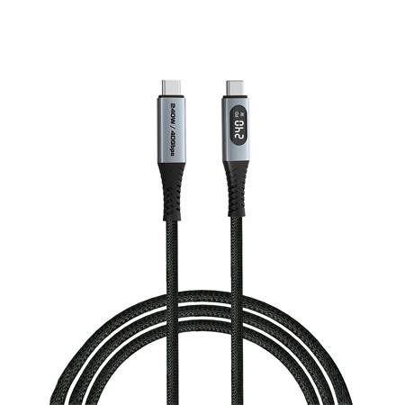 USB kábel, USB-C - USB-C, 1,2 m, 240W, teljesítménykijelzővel, VERBATIM