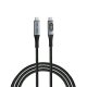 USB kábel, USB-C - USB-C, 1,2 m, 240W, teljesítménykijelzővel, VERBATIM
