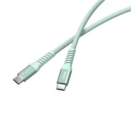 USB kábel, USB-C - USB-C, 1,2 m, 100W, mágneses, VERBATIM, zöld