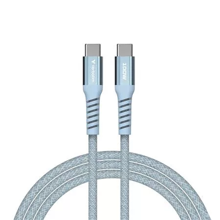 USB kábel, USB-C - USB-C, 1,2 m, 100W, mágneses, VERBATIM, kék