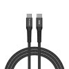 USB kábel, USB-C - USB-C, 1,2 m, 60W, mágneses, VERBATIM, fekete
