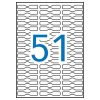 Etikett, 45x8 mm, eltávolítható, ékszerekhez, A5 hordozón, APLI, 765 etikett/csomag