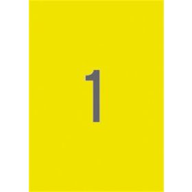   Etikett, 210x297 mm, színes, APLI, neon sárga, 100 etikett/csomag