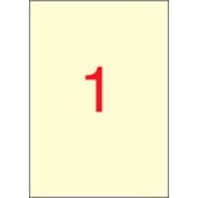   Etikett, 210x297 mm, színes, APLI, krémszínű, 20 etikett/csomag