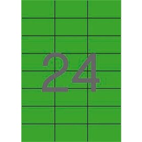 Etikett, 70x37 mm, színes, APLI, zöld, 2400 etikett/csomag