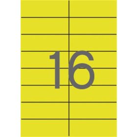   Etikett, 105x37 mm, színes, APLI, sárga, 1600 etikett/csomag