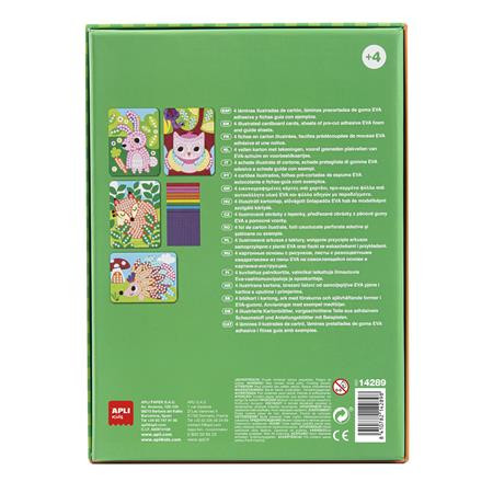 Mozaikos képkészítő készlet, APLI Kids "Animals Mosaic", erdei állatok