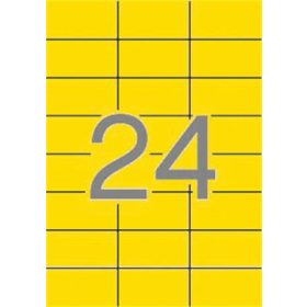 Etikett, 70x37 mm, színes, APLI, sárga, 480 etikett/csomag