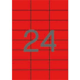 Etikett, 70x37 mm, színes, APLI, piros, 480 etikett/csomag