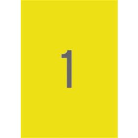   Etikett, 210x297 mm, színes, APLI, sárga, 20 etikett/csomag