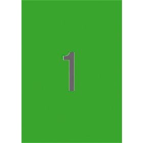 Etikett, 210x297 mm, színes, APLI, zöld, 20 etikett/csomag