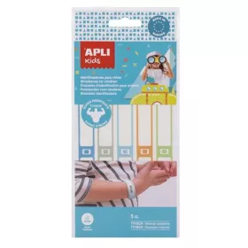   Azonosító karszalag, kézzel írható, tyvek, 5 db, APLI Kids