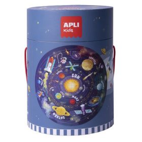   Puzzle, kör alakú, 48 darabos, APLI Kids "Circular Puzzle", csillagrendszer