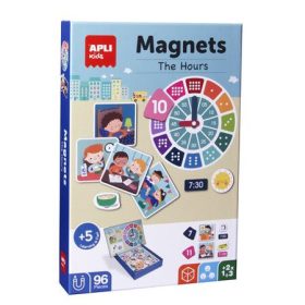   Mágneses készségfejlesztő készlet, 96 db, APLI "Kids", órák