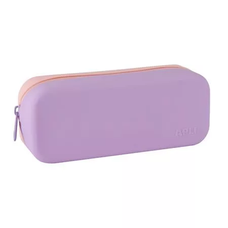 Tolltartó, display, cipzáras, szilikon, kétszínű, APLI "Pastel", vegyes színek