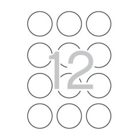   Etikett, 60 mm kör, színes, APLI, neon sárga, 240 etikett/csomag