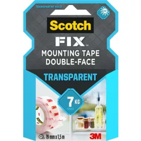   Ragasztószalag, áttetsző, kétoldalas, 19 mm x 1,5 m, 3M SCOTCH "Transparent"