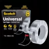 Ragasztószalag, kétoldalas, erős, 30 mm x 3 m, 3M SCOTCH "Universal Gel", átlátszó