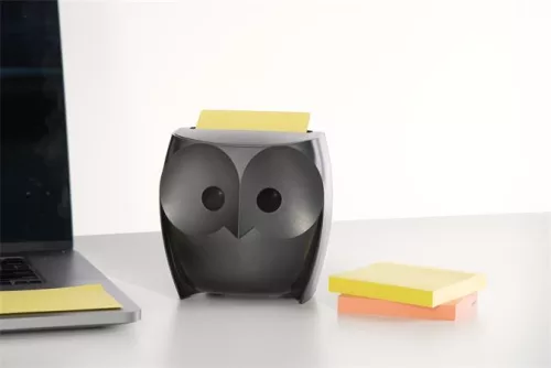 Jegyzettömb adagoló, "Z", 3M POSTIT "Bagoly", fekete