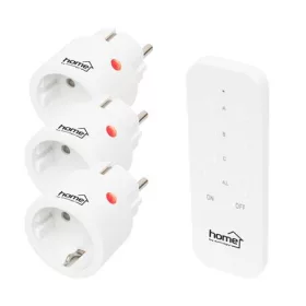   Dugalj szett, 3 aljzat, távirányítóval, 2300 W, HOME, fehér