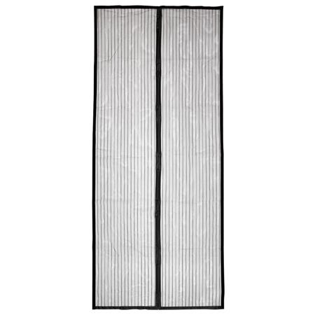 Szúnyogháló, mágneses, ajtóra, 90x210 cm, HOME, fekete