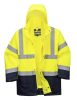 Munkavédelmi kabát, kéttónusú, 5 az 1-ben, M méret "Essential", sárga-tengerészkék