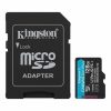 Memóriakártya, microSDXC, 128GB, C10/UHS-I/U3/V30/A2, Gen4, adapter, KINGSTON "Canvas Go! Plus"