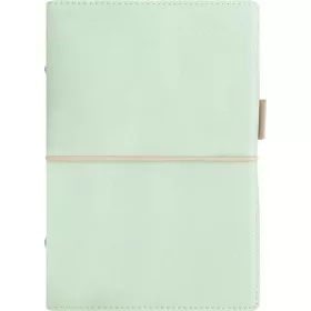   Kalendárium, gyűrűs, betétlapokkal, personal méret, FILOFAX, "Domino" Soft", pasztellzöld