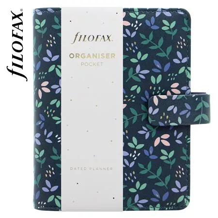 Kalendárium, gyűrűs, betétlapokkal, pocket méret, FILOFAX "Garden Dusk"