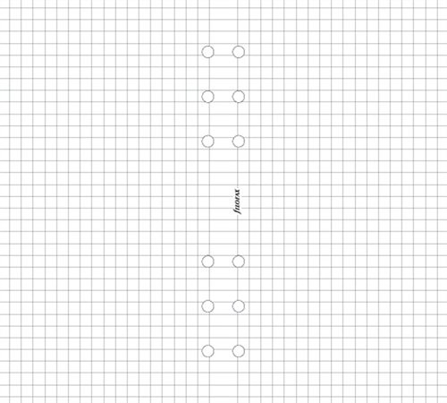 Kalendárium betét, jegyzetlap, A4, kockás, FILOFAX, fehér