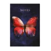 Jegyzetfüzet, A5, vonalas, 96 lap, TOPTIMER "Notes", piros pillangó