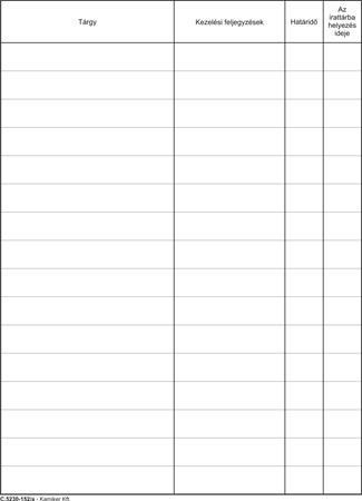 Nyomtatvány, iktatókönyv, 100 lap, A4, VICTORIA "C.5230-152"