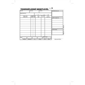   Nyomtatvány, menetlevél, tehergépjármű, 100 lap, A5, fekvő, VICTORIA, "D.GÉPJ.21.", 10 tömb/csomag