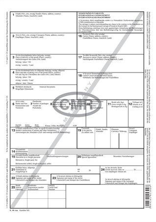 Nyomtatvány, nemzetközi fuvarlevél, 4 példány, A4, VICTORIA "CMR"